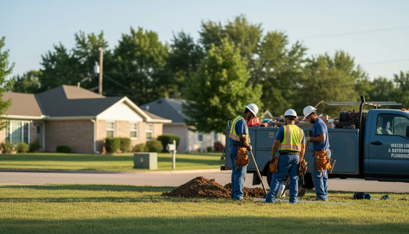 Residential water line and bathroom plumbing service in Linwood, MI